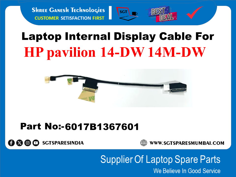 HP рдордВрдбрдк 14-DW 14M-DW рднрд╛рдЧ рд╕рдВрдЦреНрдпрд╛ рдХреЗ рд▓рд┐рдП рд▓реИрдкрдЯреЙрдк рдЖрдВрддрд░рд┐рдХ рдкреНрд░рджрд░реНрд╢рди рдХреЗрдмрд▓: -6017B1367601