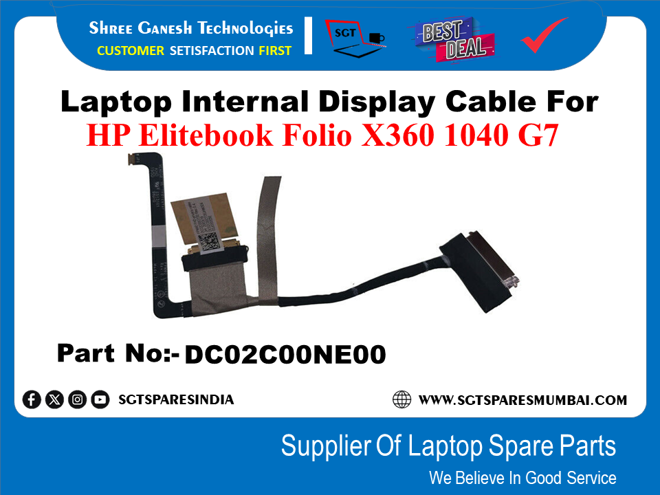 HP Elitebook Folio X360 1040 G7 рдХреЗ рд▓рд┐рдП рд▓реИрдкрдЯреЙрдк рдЖрдВрддрд░рд┐рдХ рдбрд┐рд╕реНрдкреНрд▓реЗ рдХреЗрдмрд▓ рдкрд╛рд░реНрдЯ рдирдВрдмрд░:- DC02C00NE00