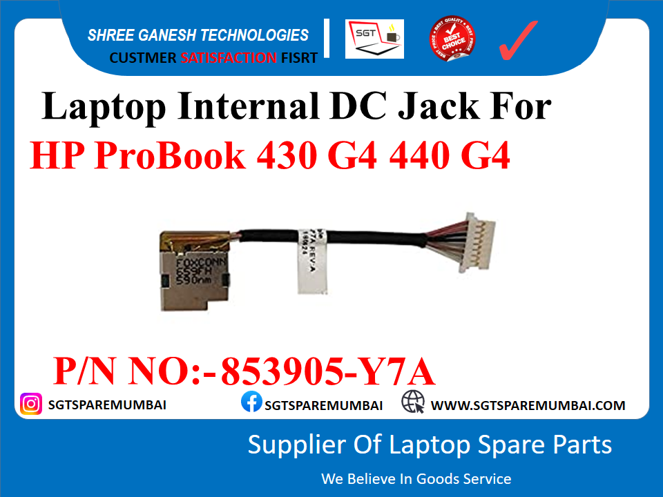 HP ProBook 430 G4 440 G4 рдХреЗ рд▓рд┐рдП рд▓реИрдкрдЯреЙрдк рдЗрдВрдЯрд░рдирд▓ DC рдЬреИрдХ P/N NO:-853905-Y7A