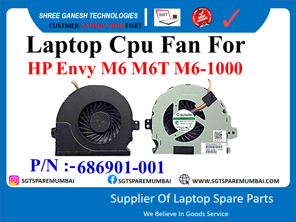 рд▓реИрдкрдЯреЙрдк рд╕реАрдкреАрдпреВ рдлреИрди HP Envy M6 M6T M6-1000 P/N:-686901-001 рдХреЗ рд▓рд┐рдП