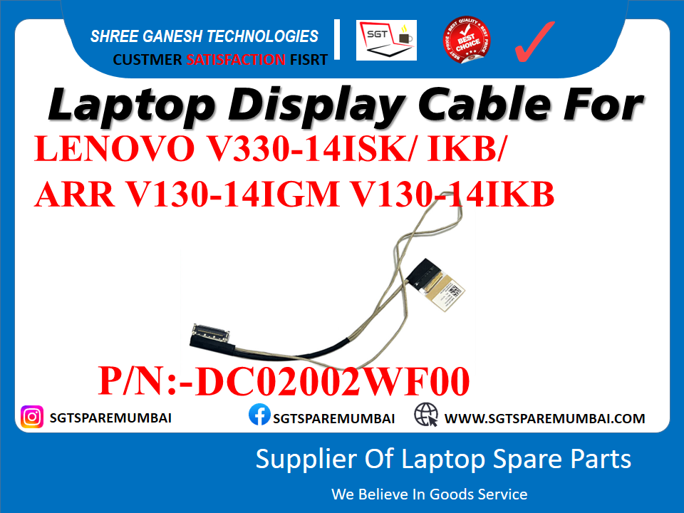 Laptop Display Cable For LENOVO V330-14ISK IKB ARR V130-14IGM V130-14IKB P/N:-DC02002WF00