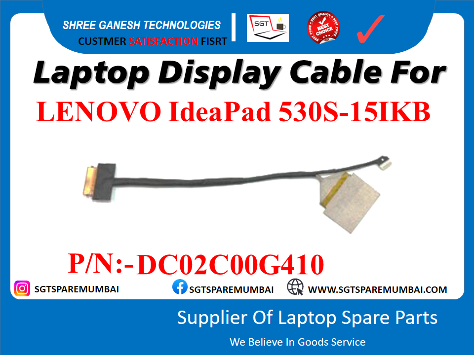 LENOVO IdeaPad 530S-15IKB рдХреЗ рд▓рд┐рдП рд▓реИрдкрдЯреЙрдк рдбрд┐рд╕реНрдкреНрд▓реЗ рдХреЗрдмрд▓ P/N:-DC02C00G410
