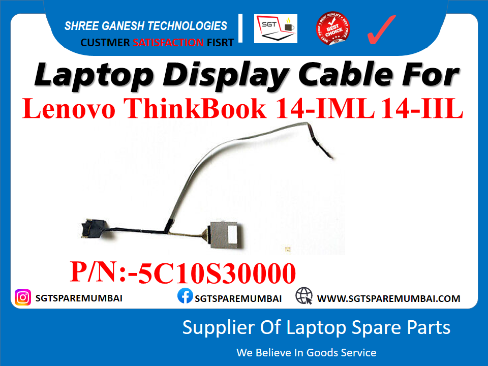 Laptop Display Cable For Lenovo ThinkBook 14-IML 14-IIL P/N:-5C10S30000