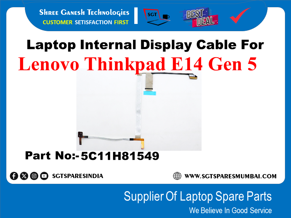 Laptop Internal Display Cable For Lenovo Thinkpad E14 Gen 5 Part No:-5C11H81549