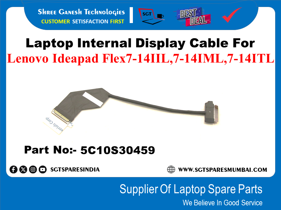 Laptop Internal Display Cable For Lenovo Ideapad Flex7-14IIL,7-14IML,7-14ITL Part No:- 5C10S30459