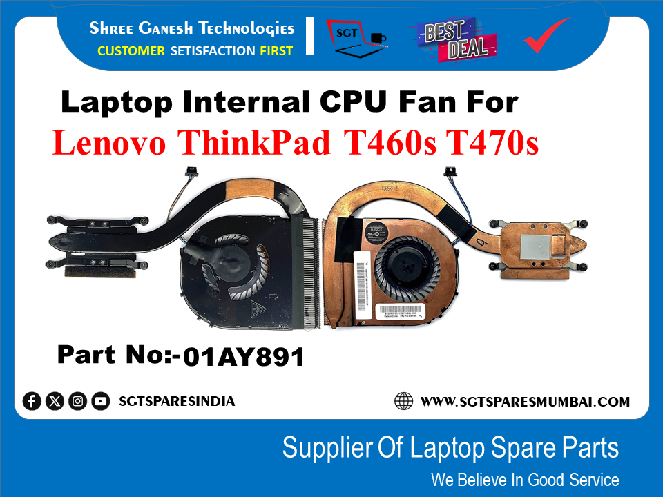 लेनोवो थिंकपैड T460s T470s के लिए लैपटॉप आंतरिक CPU फैन पार्ट नंबर:-01AY891