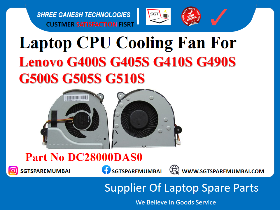 लैपटॉप सीपीयू कूलिंग फैन लेनोवो G400S G405S G410S G490S G500S G505S G510S साइड BE BI पार्ट नंबर DC28000DASO के लिए