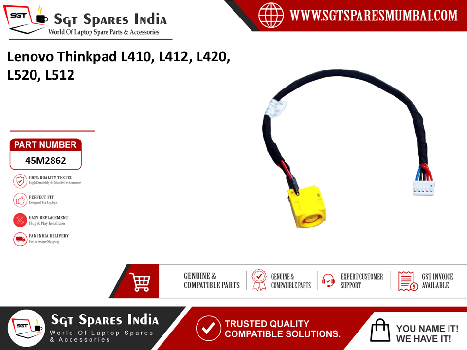 Lenovo Thinkpad L410 L412, L420, L520, L512 Laptop DC Power Jack Charging Port Replacement