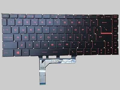 MSI GF63 8RC GF63 8RD GF63 MS-16R1 MS-16R4 GF65 MS-16W1 MS-16W2 KEYBORD with Red Backlit