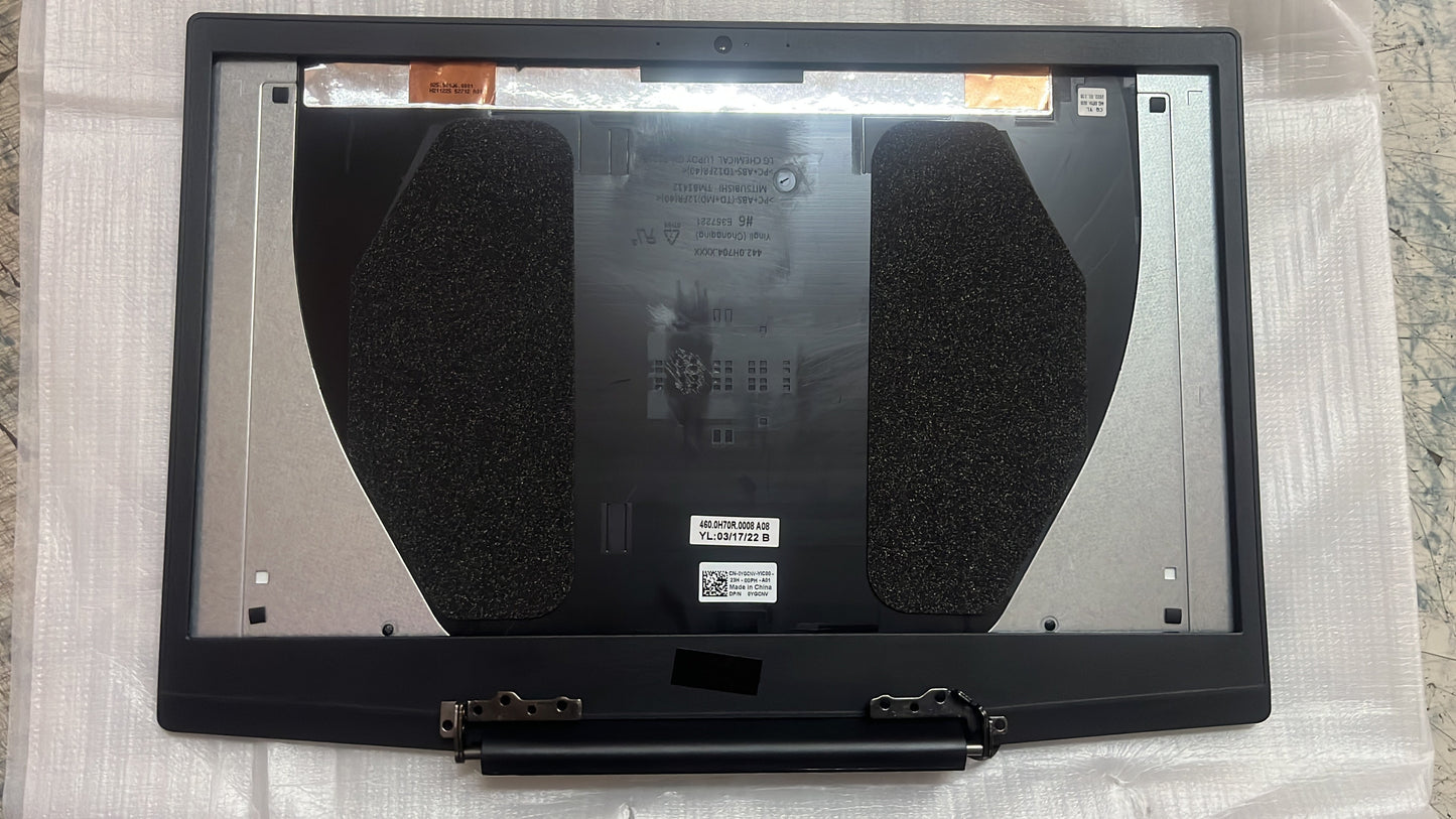 LAPTOP LCD TOP COVER WITH BAZEL WITH HINGES FOR DELL G3-3500, G3-3500, G3-3590