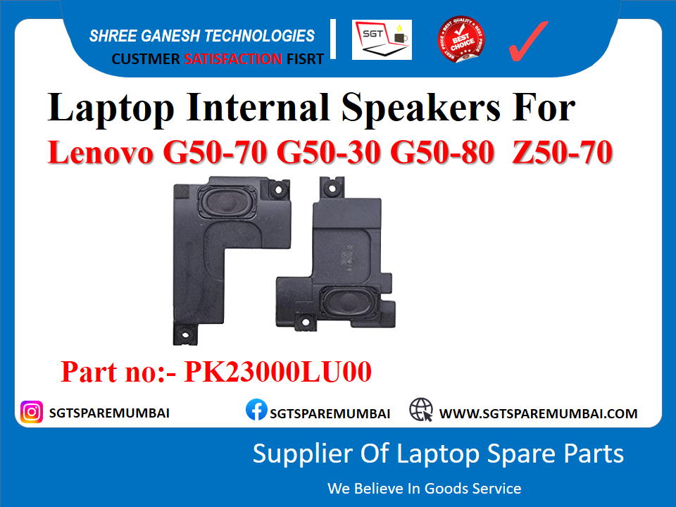 Laptop Internal Speakers For Lenovo G50-70 G50-30 G50-80 Z50-70 Part no:- PK23000LU00