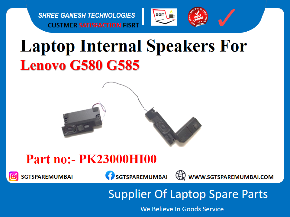 Laptop Internal Speakers For Lenovo G580 G585 Part no:- PK23000H100