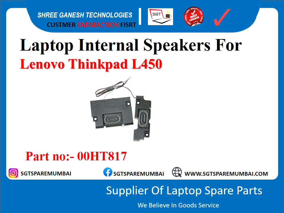 LAPTOP INTERNAL SPEAKER FOR LENOVO THINKPAD L450 L460 L470 part n 00HT817