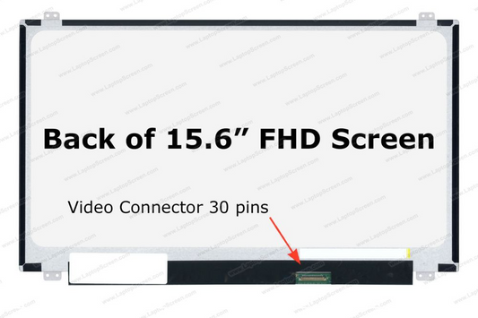 LCD Screen  Size:15.6" WideScreen  Resolution:FHD (1920x1080)  Surface Type:Matte  Video Connector:30 pin, Width: 0.75" (19mm)  Mountings:Top and Bottom Brackets