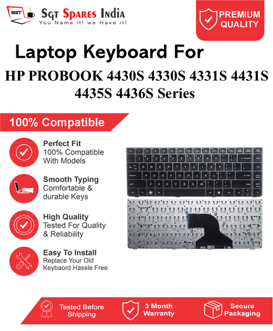 HP PROBOOK 4430S 4330S 4331S 4431S 4435S 4436S Series Black without backlight Laptop Keyboard Compatible Replacement