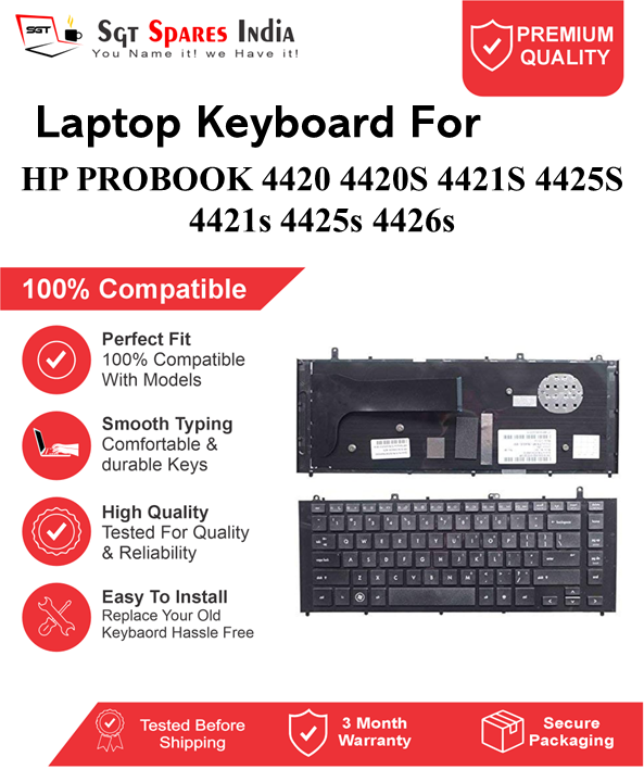 HP PROBOOK 4420 4420S 4421S 4425S 4421s 4425s 4426s Black without backlight Laptop Keyboard Compatible Replacement