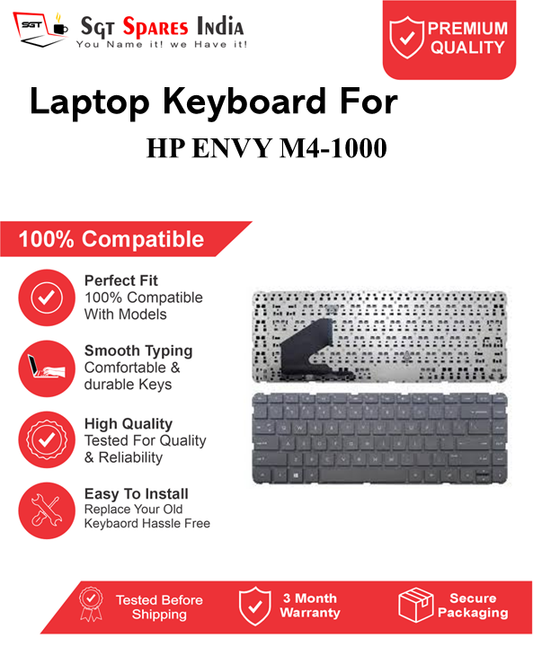 HP ENVY M4-1000 Black without backlight Laptop Keyboard Compatible Replacement