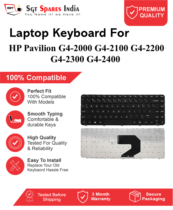 HP Pavilion G4-2000 G4-2100 G4-2200 G4-2300 G4-2400 Black without backlight Laptop Keyboard Compatible Replacement
