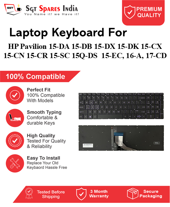 HP Pavilion 15-DA 15-DB 15-DX 15-DK 15-CX 15-CN 15-CR 15-SC 15Q-DS 15-EC, 16-A, 17-CD purple With Backlight and Without Backlight Laptop Keyboard Compatible Replacement