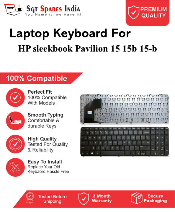 HP sleekbook Pavilion 15 15b 15-b Black without backlight Laptop Keyboard Compatible Replacement