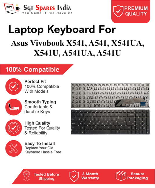 Asus Vivobook X541, A541, X541UA, X541U, A541UA, A541U Black With Backlight and Without Backlight Laptop Keyboard Compatible Replacement