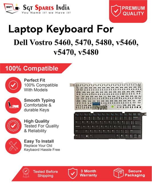 Dell Vostro 5460, 5470, 5480, v5460, v5470, v5480 Black without backlight Laptop Keyboard Compatible Replacement
