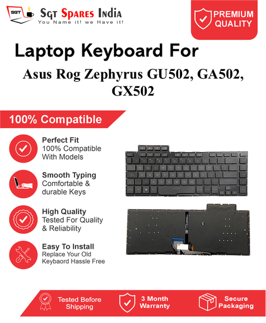 Asus Rog Zephyrus GU502, GA502, GX502 Black With Backlight Laptop Keyboard Compatible Replacement