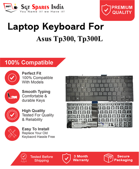 Asus Tp300, Tp300L Black without backlight Laptop Keyboard Compatible Replacement