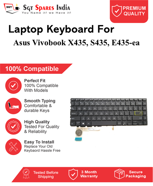 Asus Vivobook X435, S435, E435-ea Black With Backlight and Without Backlight Laptop Keyboard Compatible Replacement