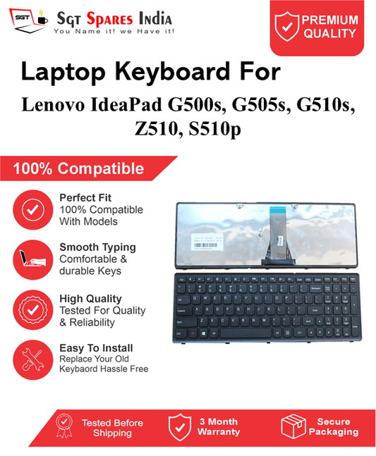 Lenovo G500s, G505s, G510s, Z510, S510p Black without backlight Laptop Keyboard Compatible Replacement