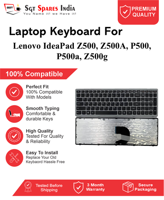 Lenovo IdeaPad Z500, Z500A, P500, P500a, Z500g Black without backlight Laptop Keyboard Compatible Replacement