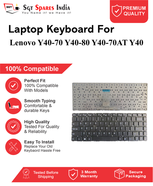 Lenovo Ideapad Y40-70 Y40-80 Y40-70AT Y40 Black without backlight Laptop Keyboard Compatible Replacement