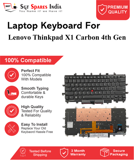 Lenovo Thinkpad X1Carbon 4th-Gen Black With Backlight Laptop Keyboard Compatible Replacement