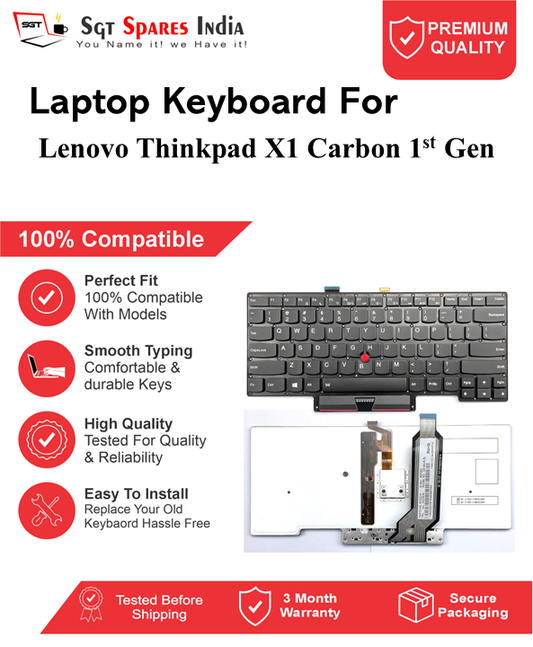 Lenovo Thinkpad X1Carbon 1stGen Black With Backlight Laptop Keyboard Compatible Replacement