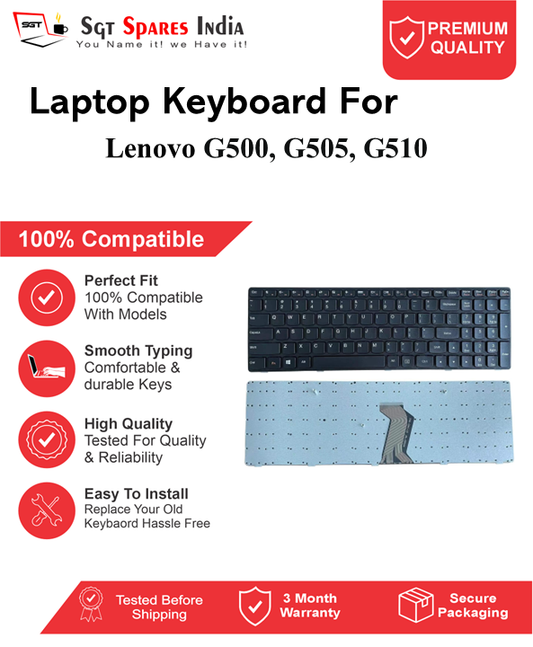 Lenovo G500, G505, G510 Black without backlight Laptop Keyboard Compatible Replacement