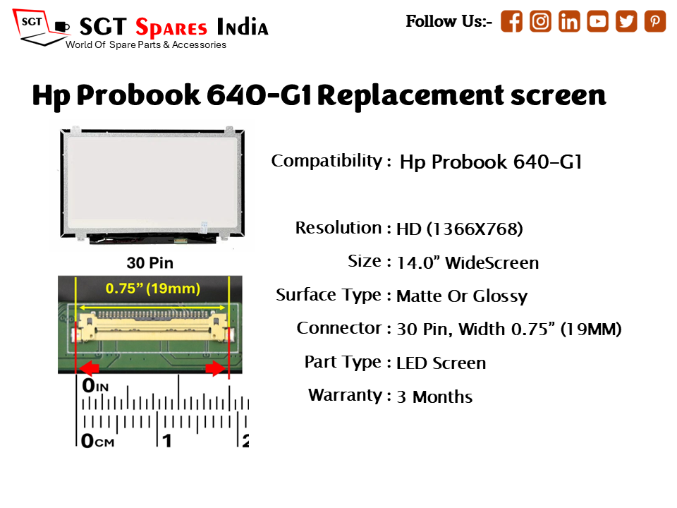 Hp Probook 640-G1 Replacement screen