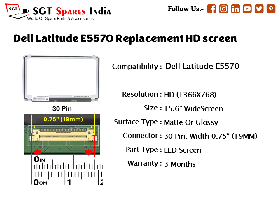 Dell Latitude E5570 Replacement HD screen