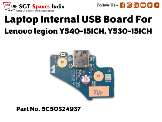 laptop Internal USB or IO board For Lenovo legion Y540 15ICH, Y530 15ICH  Part no. 5C50S24937