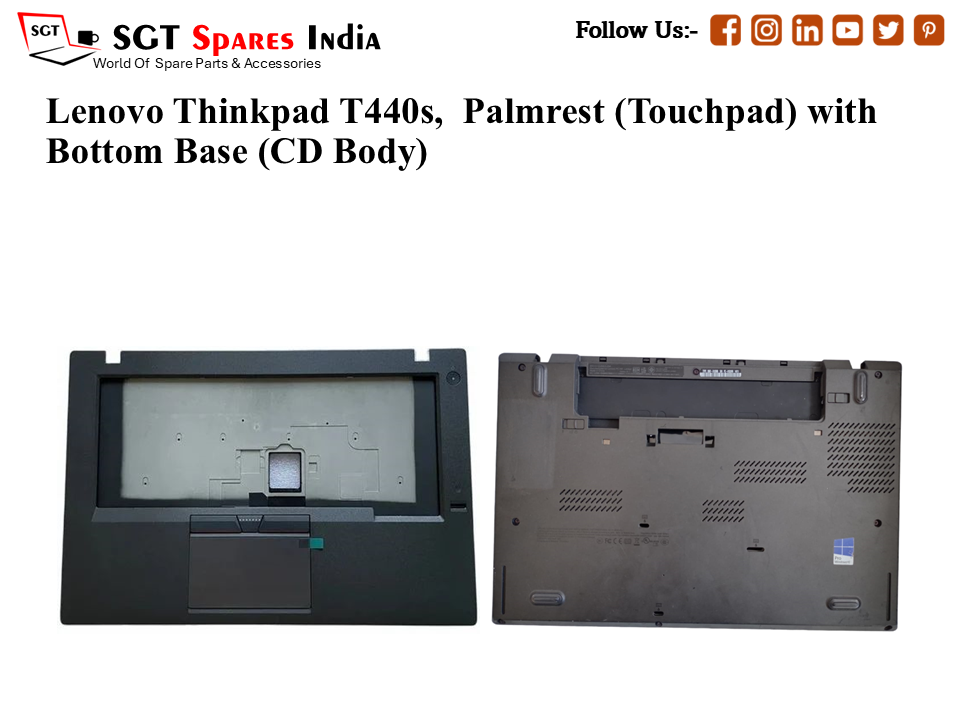 Lenovo Thinkpad T440s, Palmrest (Touchpad) with Bottom Base (CD Body)