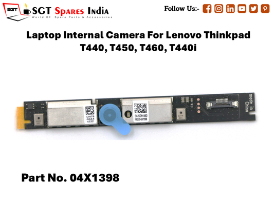 Laptop Internal Camera For Lenovo Thinkpad T440, T450, T460, T440i Part No. 04X1398