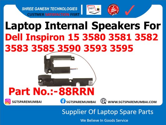 Laptop Internal Speakers For Dell Inspiron 15 3580 3581 3582 3583 3585 3590 3593 3595 Part No.:-88RRN