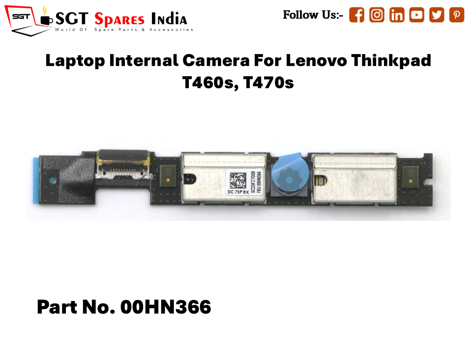 Laptop Internal Camera For Lenovo Thinkpad T460s, T470s Part No. 00HN366