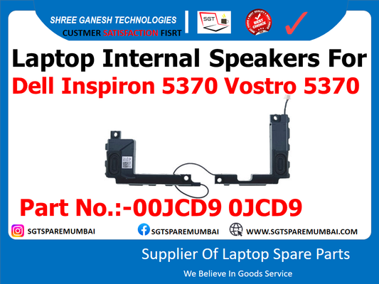 Laptop Internal Speakers For Dell Inspiron 5370 Vostro 5370 Part No.:-00JCD9 0JCD9