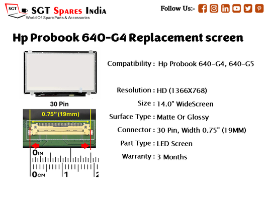 Hp Probook 640-G4 Replacement screen