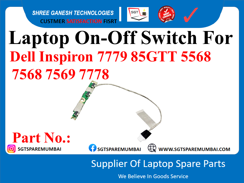 Laptop On-Off Switch For Dell Inspiron 7779 85GTT 5568