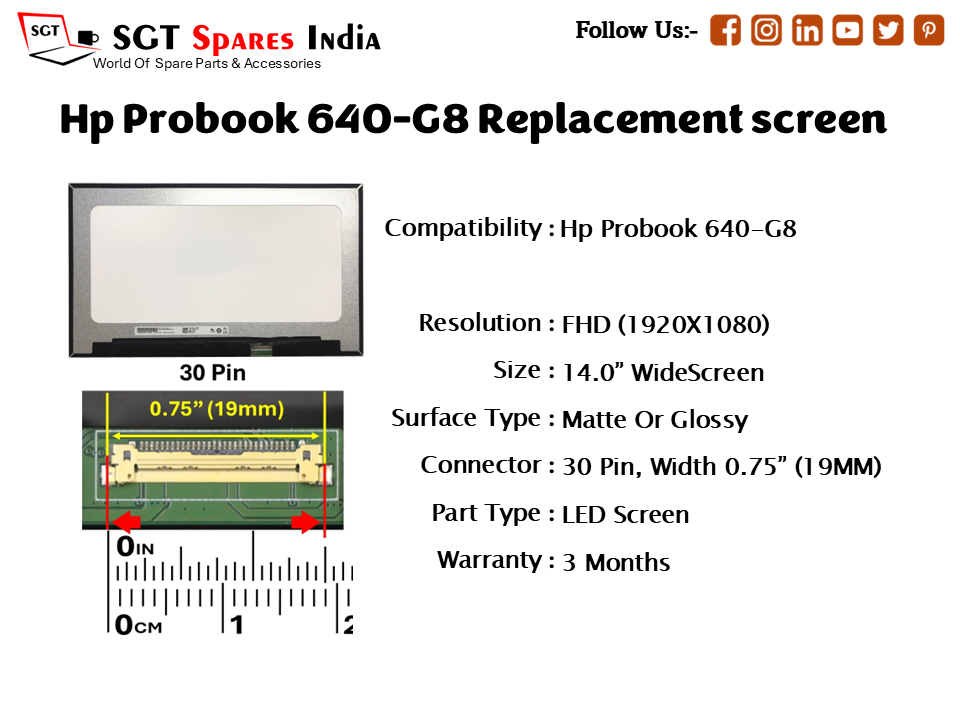 Hp Probook 640-G8 Replacement screen