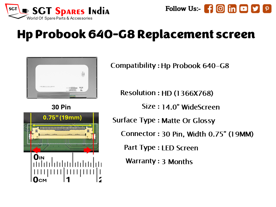 Hp Probook 640-G8 Replacement screen