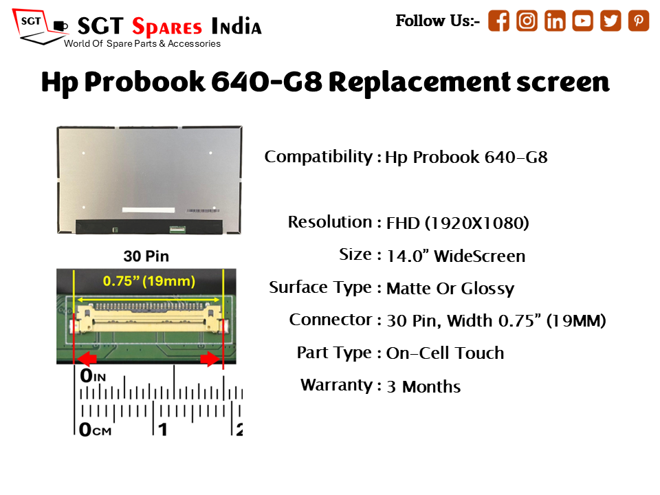 Hp Probook 640-G8 Replacement Touchscreen
