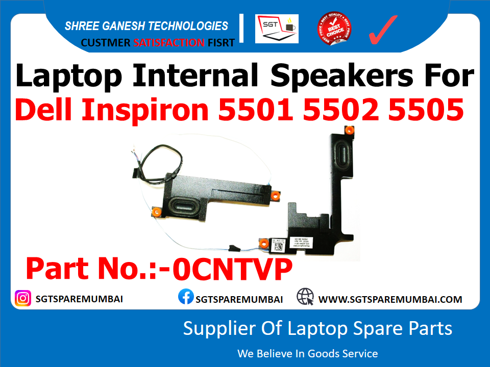 Laptop Internal Speakers For Dell Inspiron 5501 5502 5505 Part No.:-0CNTVP