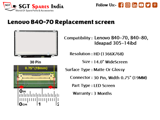Lenovo B40-70 Replacement screen